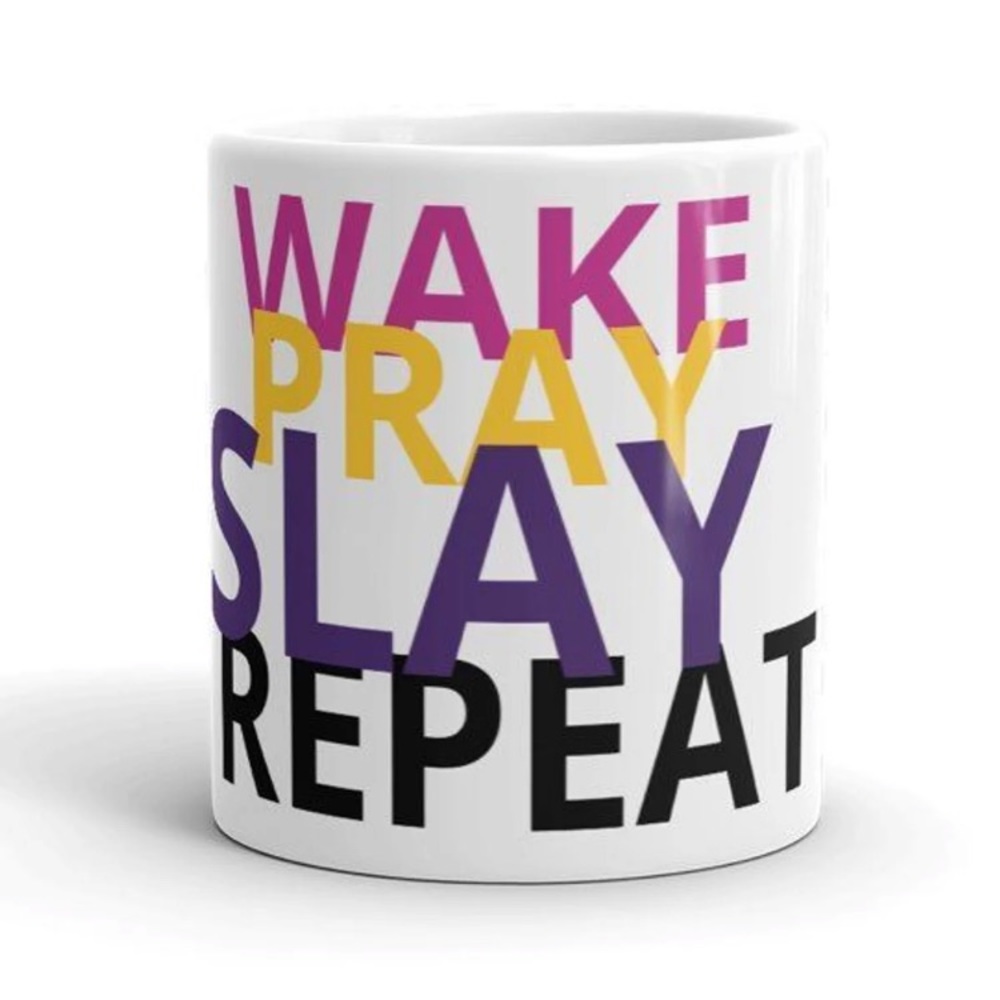 💫11 OZ Wake pray slay repeat COFFEE TEA MUG *NWT*